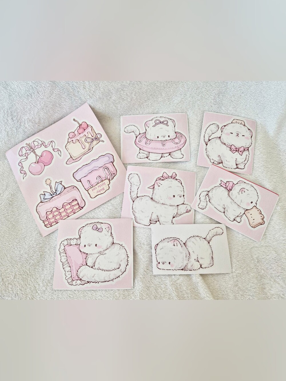 Kawaii Cute Lolita Kitty Cat Medium Size Stickers